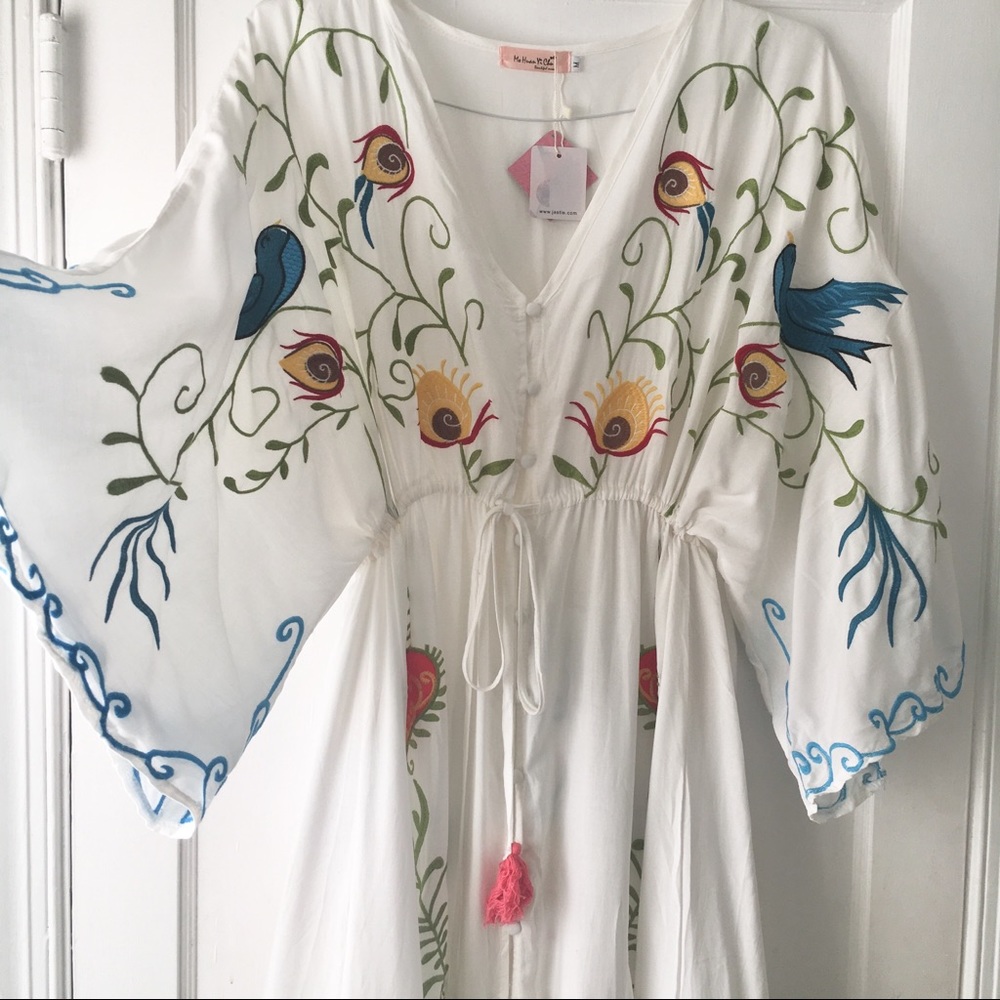 Boutique Boho Embroidered Dress